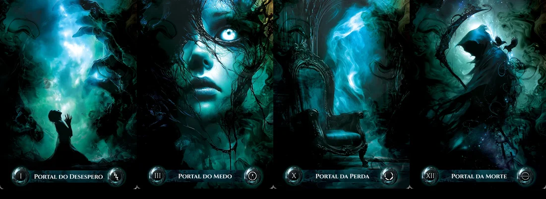 Portais do Desespero, do Medo, da Perda e da Morte, do Tarot dos Pesadelos
