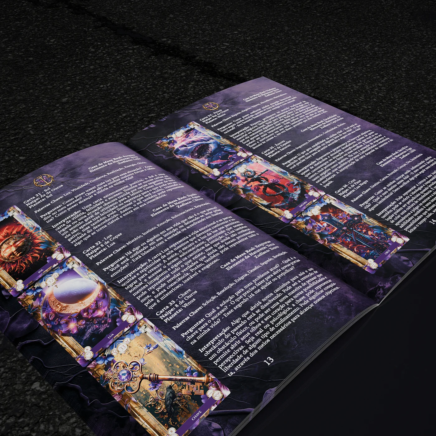 A revista aberta do baralho Maria Mulambo