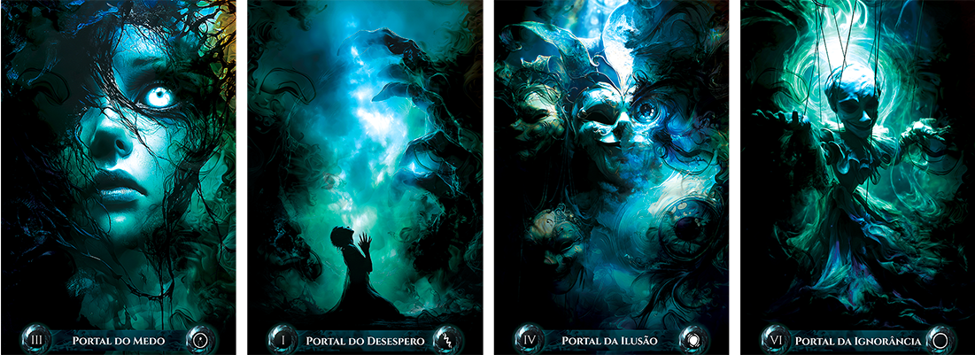 Os Portais dos Pesadelos do baralho de tarot Os Mistérios dos Pesadelos