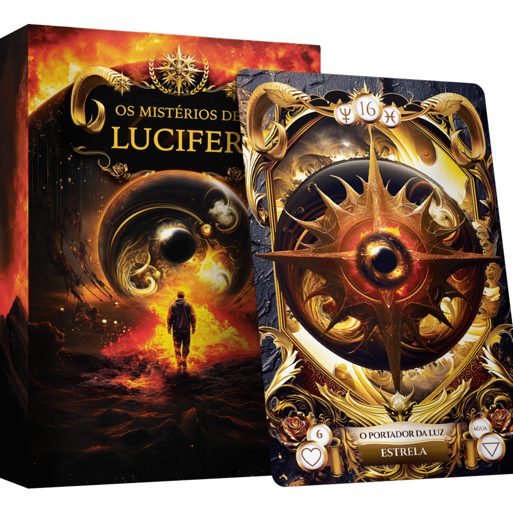 Caixa e Carta da nova edição do baralho Os Mistérios de Lucifer.