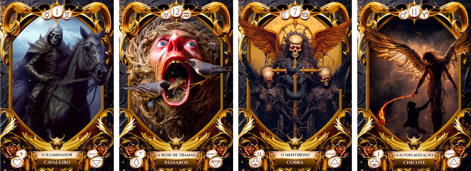 As cartas do Os Mistérios de Lucifer